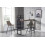 STANFORD- Chaises de bar industrielle microfibre vintage marron pieds métal noir (x4)