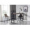 STANFORD- Chaises de bar industrielle microfibre vintage marron pieds métal noir (x4)