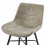 STANFORD- Chaises de bar industrielle microfibre vintage marron pieds métal noir (x4)