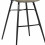 STANFORD- Chaises de bar industrielle microfibre vintage marron pieds métal noir (x4)