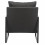 SCOTT - Fauteuil lounge en tissu Anthracite et métal noir