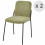 VICKIE-Silla de tela verde y metal negro (x2)