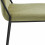 VICKIE-Silla de tela verde y metal negro (x2)