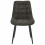 BROOKE - Chaise vintage en micro marron foncé et pieds métal noir (x4)