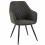 IVY-Sillón de mesa vintage gris oscuro y metal negro (x2)