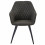 IVY-Sillón de mesa vintage gris oscuro y metal negro (x2)