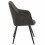 IVY-Sillón de mesa vintage gris oscuro y metal negro (x2)