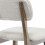 CLIFF - Chaise de bar en tissu bouclette Ecru et bois teinté noyer(x2)