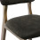CLIFF-Sedia da bar grigio antracite legno tinto noce (x2)