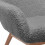 MALMO-Sillón en tejido rizado de lana gris, patas de madera