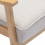 DOUGLAS - Fauteuil lounge en tissu Coloris Lin et bois massif