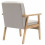 DOUGLAS - Fauteuil lounge en tissu Coloris Lin et bois massif