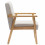 DOUGLAS - Fauteuil lounge en tissu Coloris Lin et bois massif