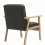 DOUGLAS - Fauteuil lounge en tissu Anthracite et bois massif