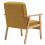 DOUGLAS - Fauteuil lounge en tissu Moutarde et bois massif