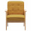 DOUGLAS - Fauteuil lounge en tissu Moutarde et bois massif