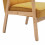 DOUGLAS - Fauteuil lounge en tissu Moutarde et bois massif