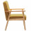 DOUGLAS - Fauteuil lounge en tissu Moutarde et bois massif