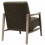 DAN - Fauteuil lounge en tissu bouclette Army et bois patiné