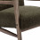 DAN - Fauteuil lounge en tissu bouclette Army et bois patiné