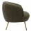 EDEN-Poltrona lounge in tessuto riccio Army con gambe dorate