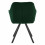 GORDON - Fauteuil de table en velours Vert Bouteille et métal noir (x2)