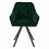 GORDON - Fauteuil de table en velours Vert Bouteille et métal noir (x2)