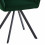 GORDON - Fauteuil de table en velours Vert Bouteille et métal noir (x2)