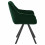 GORDON - Fauteuil de table en velours Vert Bouteille et métal noir (x2)