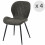 JANE - Chaise vintage en microfibre Marron foncé et métal noir (x4)