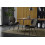 JANE - Chaise vintage en microfibre Marron foncé et métal noir (x4)