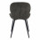 JANE - Chaise vintage en microfibre Marron foncé et métal noir (x4)