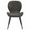 JANE - Chaise vintage en microfibre Marron foncé et métal noir (x4)