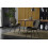 JANE - Chaise vintage en microfibre Marron foncé et métal noir (x4)