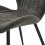 JANE - Chaise vintage en microfibre Marron foncé et métal noir (x4)