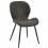 JANE - Chaise vintage en microfibre Marron foncé et métal noir (x4)